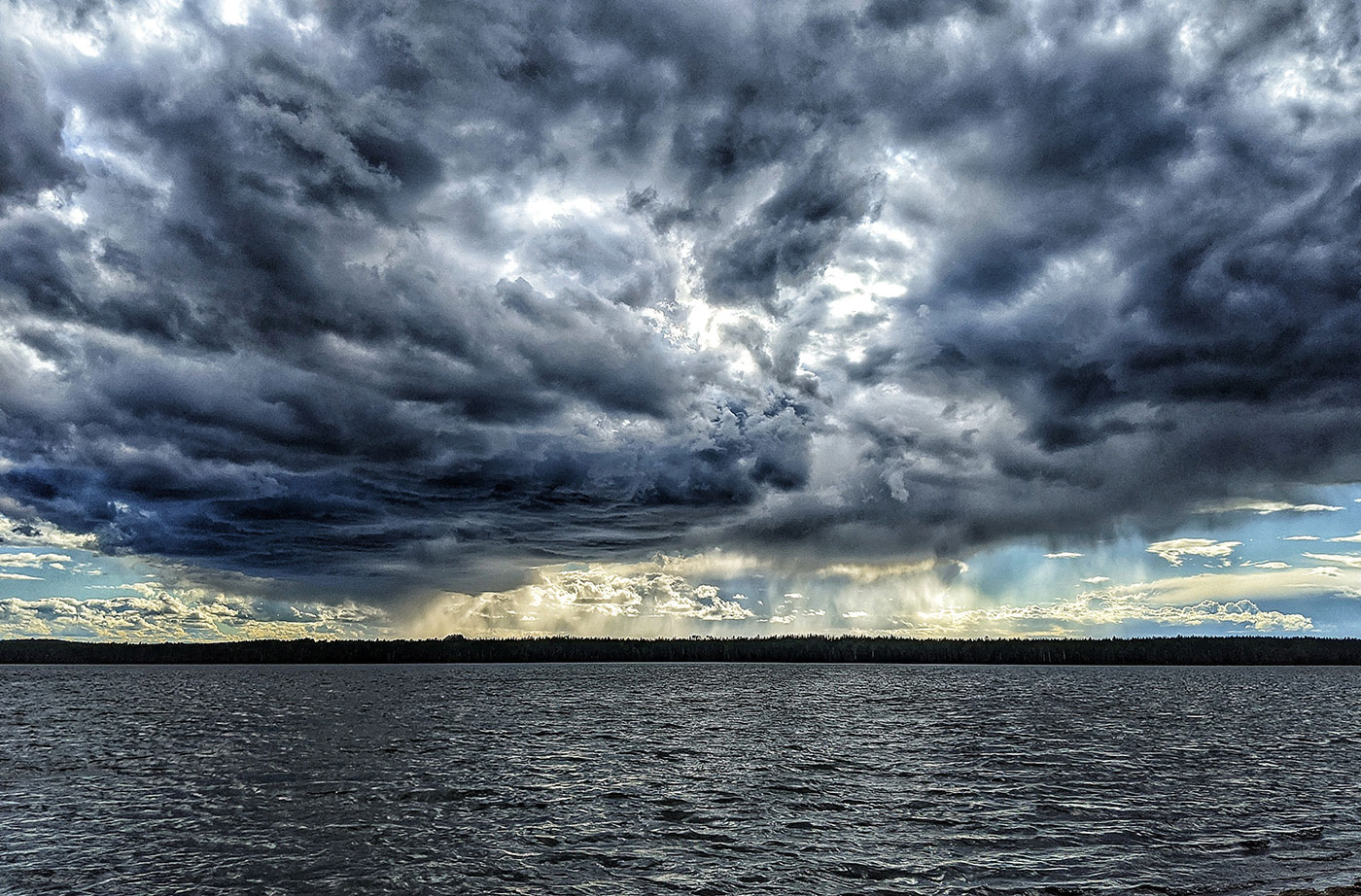 Storm from Square Lake in Aroostook County