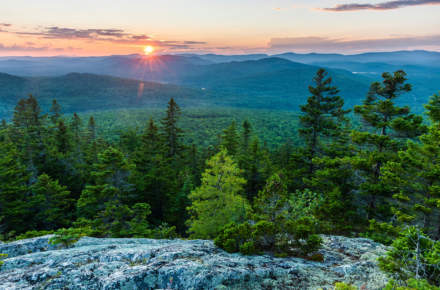 Sunset over mountain