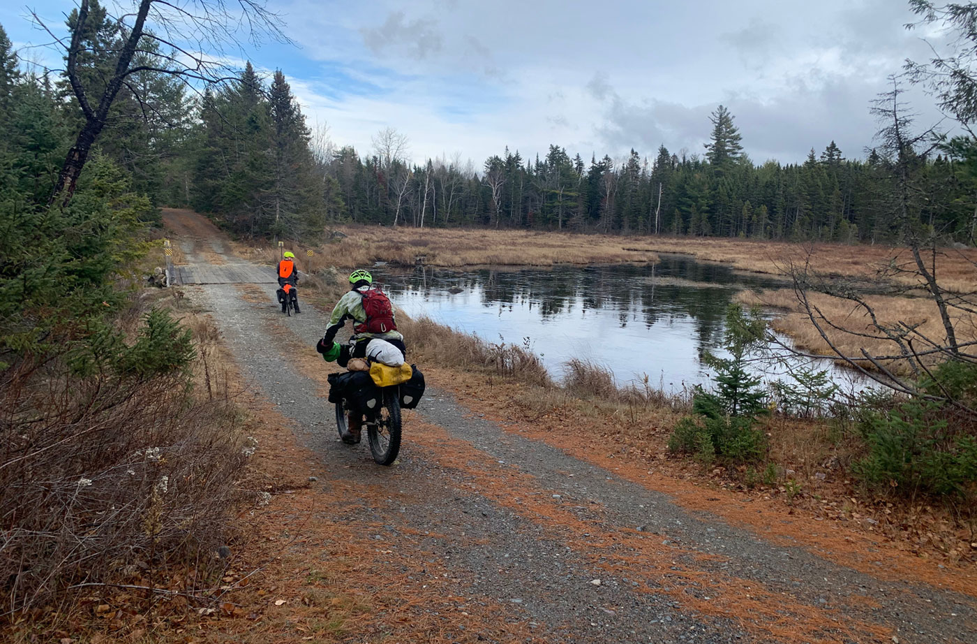 biking in Maine's North Woods