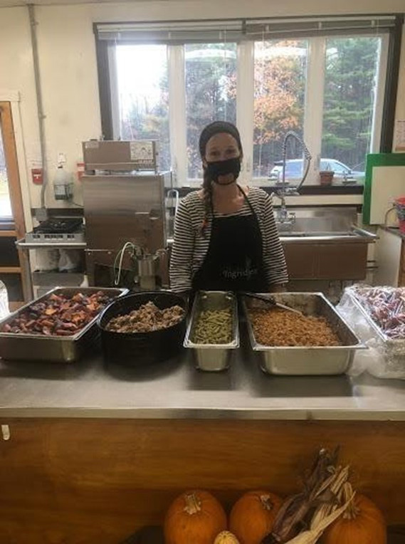 serving full circle meal at Sebago Elementary School