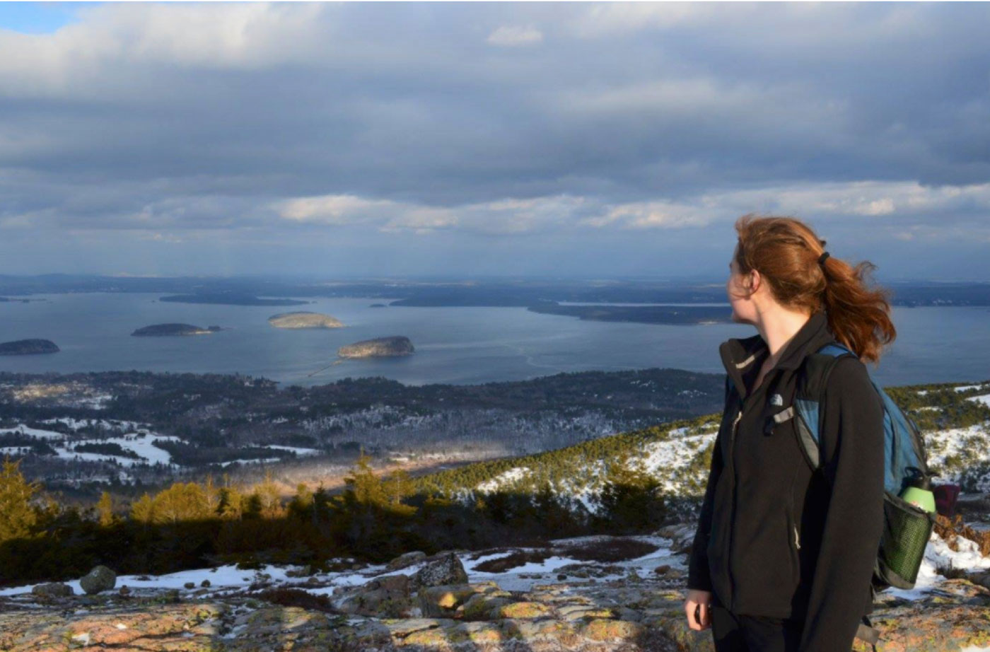 Katie at Cadillac Mountain