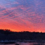 Sunrise over Kennebec River in Hallowell