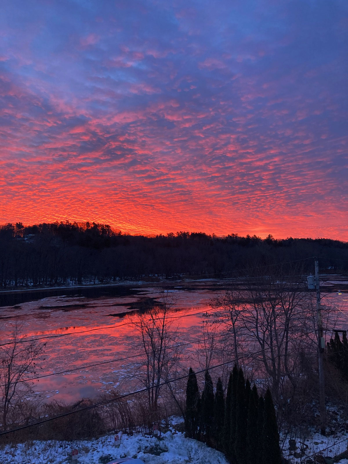 Sunrise over Kennebec River