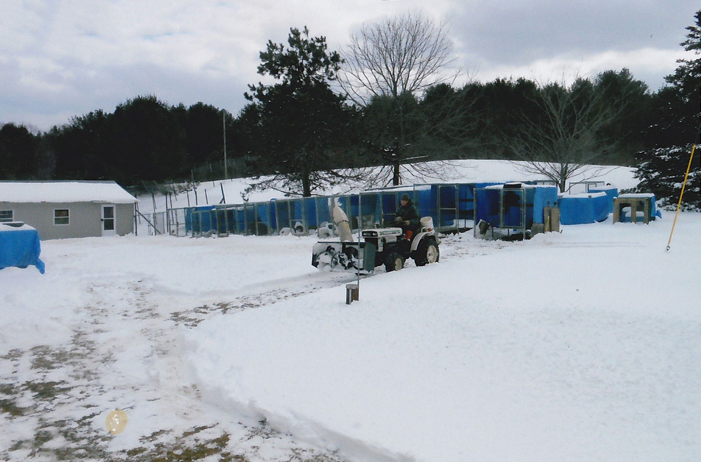 Plowing snow at Duck Pond Wildlife Center