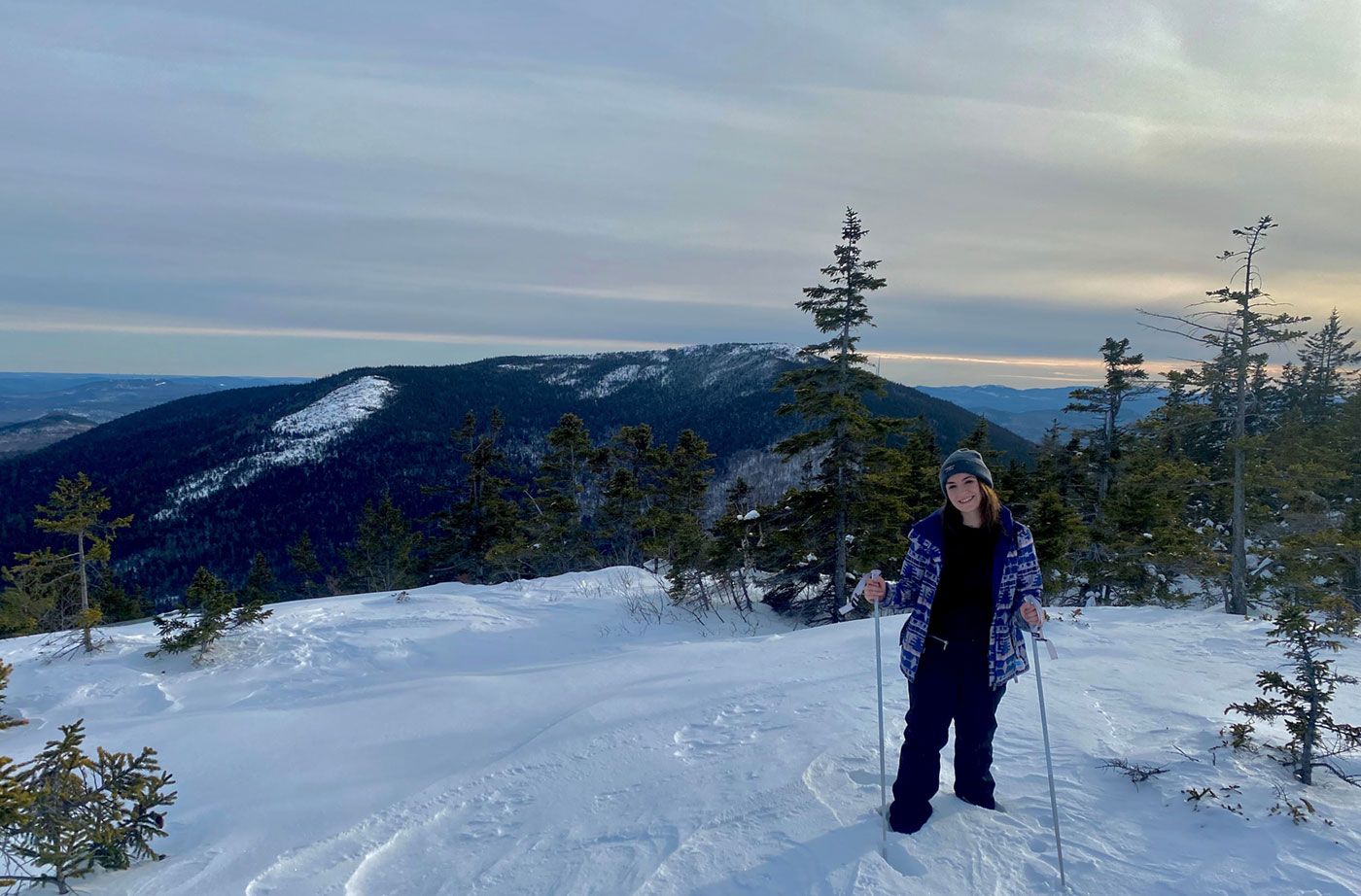 Emily winter hiking