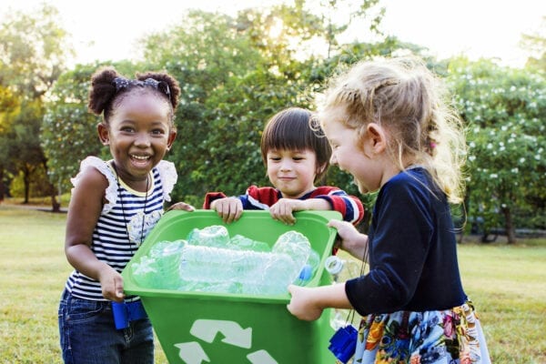 Kids-with-recycling-bin-outside1 children with recycle bin