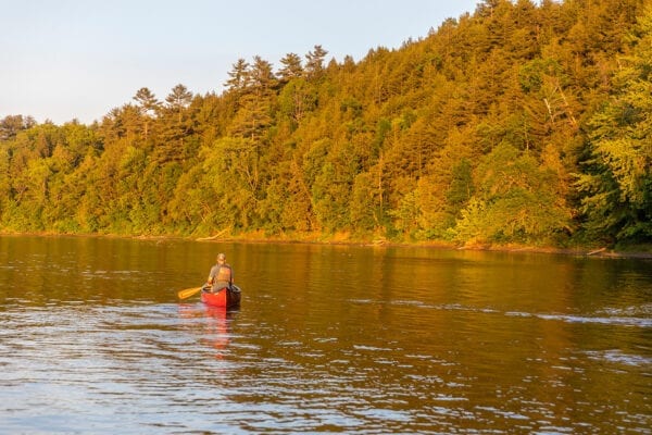 canoeing in Kennebec River