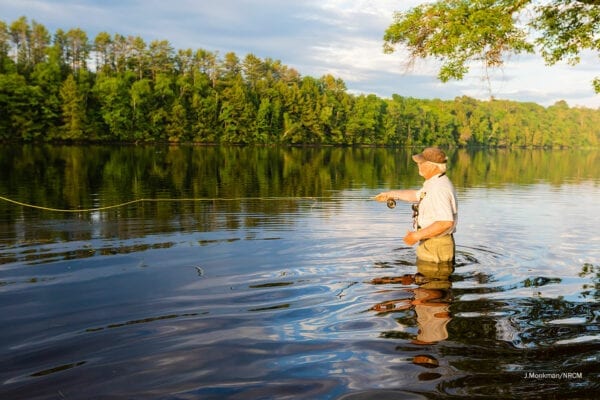 Fishing in the Kennebec River below Skowhegan (JMonkman/NRCM photo)