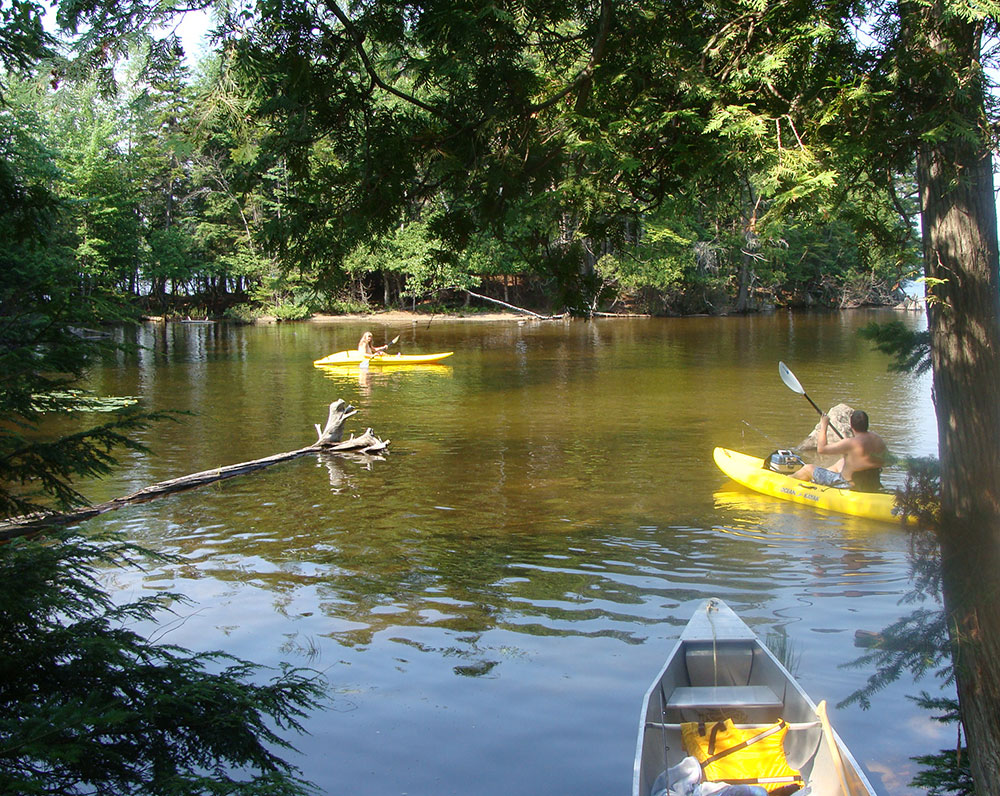 kayaking at Lily Bay