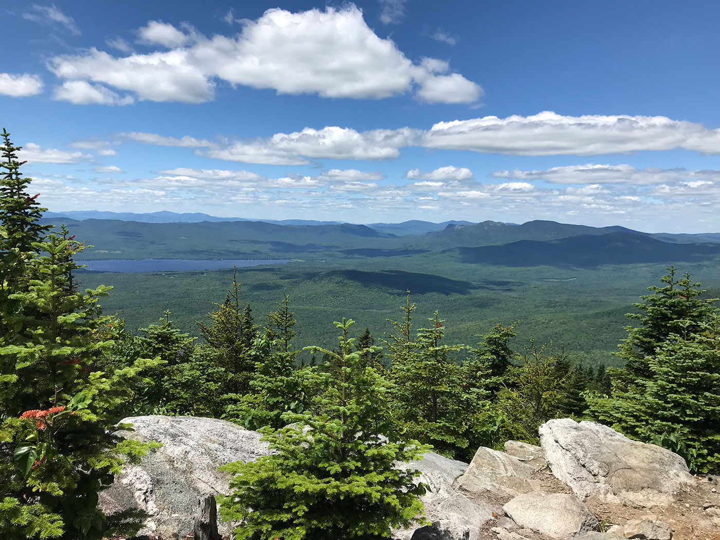 View of Webb Lake from Mt Blue 