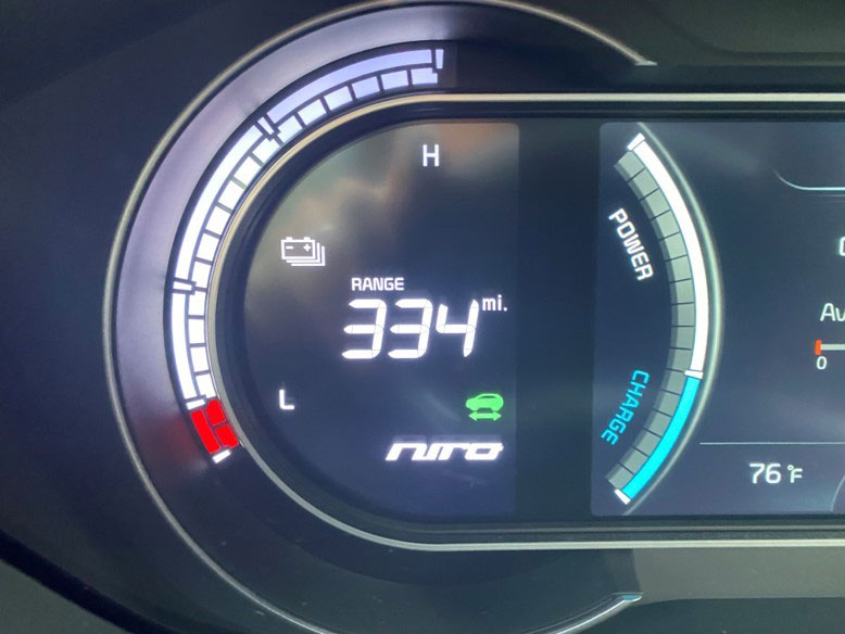 dashboard of electric car