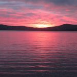 sunrise over Flagstaff Lake