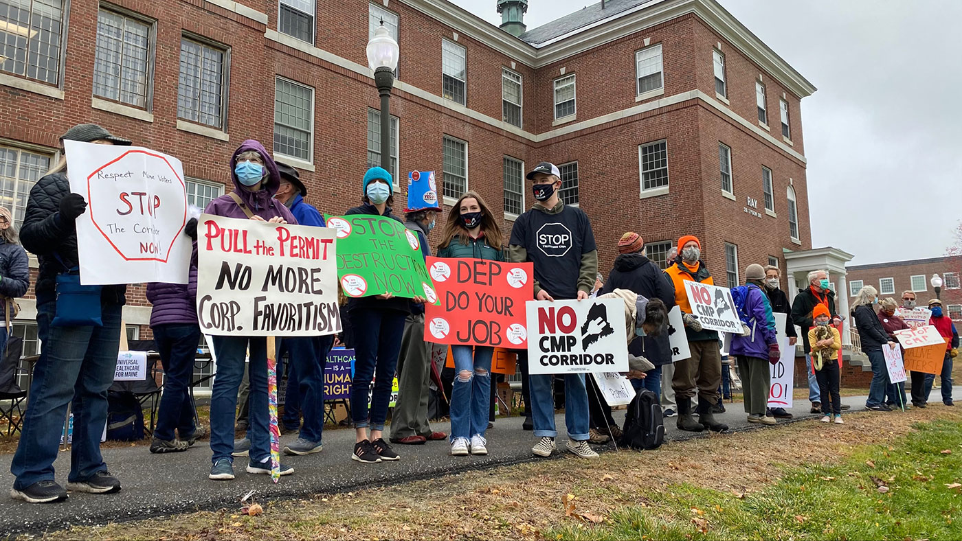 CMP rally at DEP in Augusta