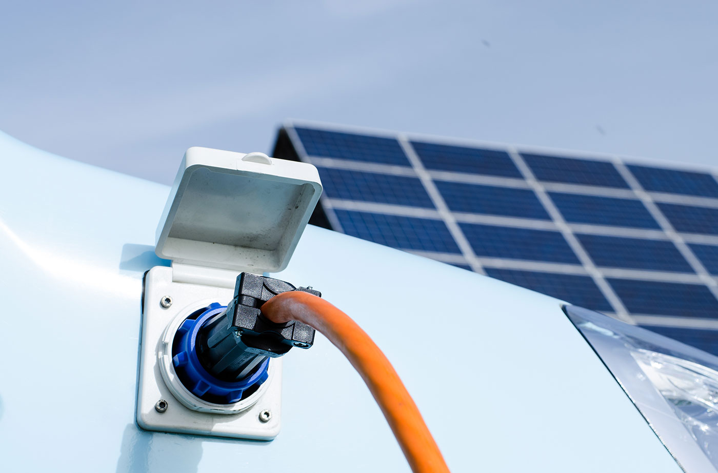 EV charger & solar panel