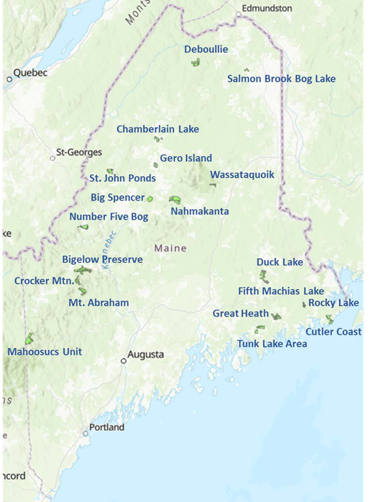 ecological reserves map