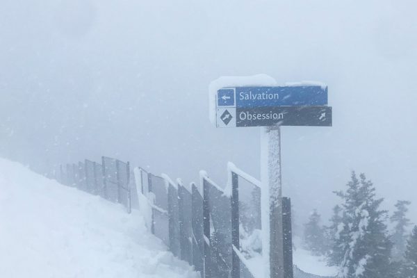 ski signs at Sunday River