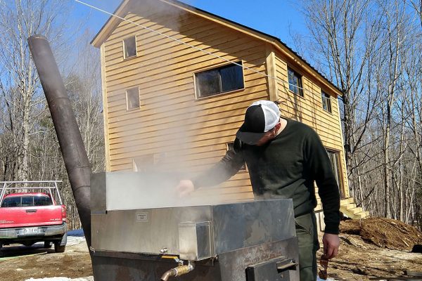 Josh O’Neill checks in as the sap boils. 