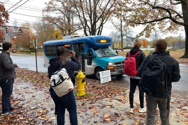 people waiting for bus