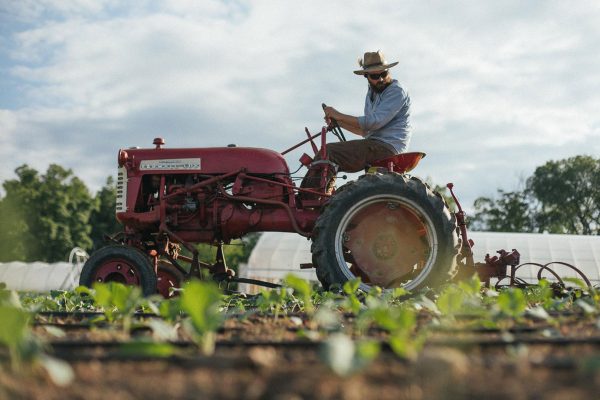 Ben Whalen on tractor