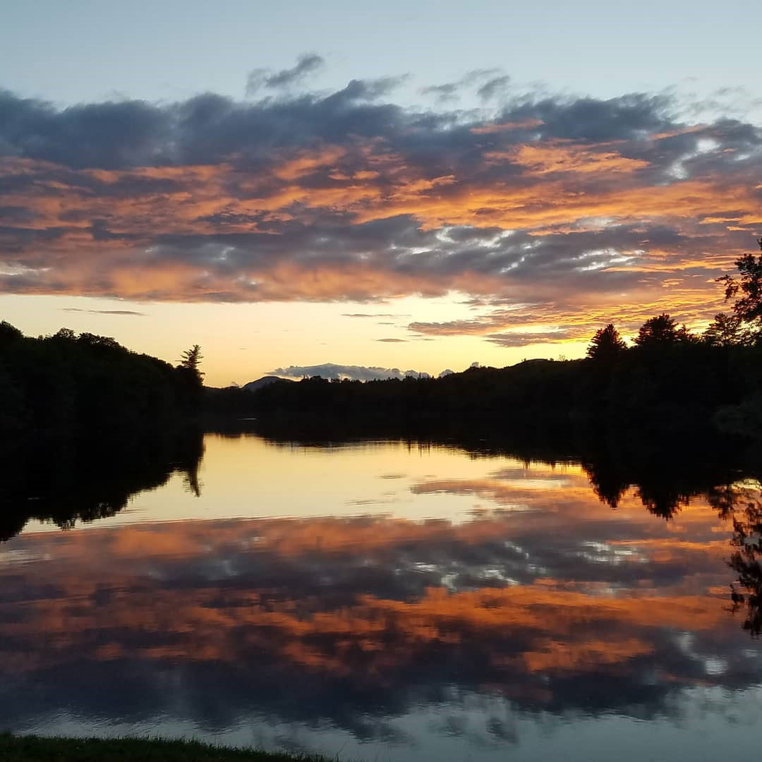 river at sunset