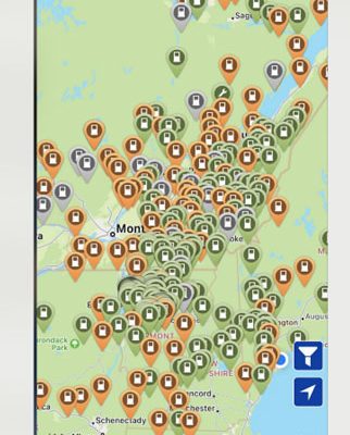 app of charging stations on map