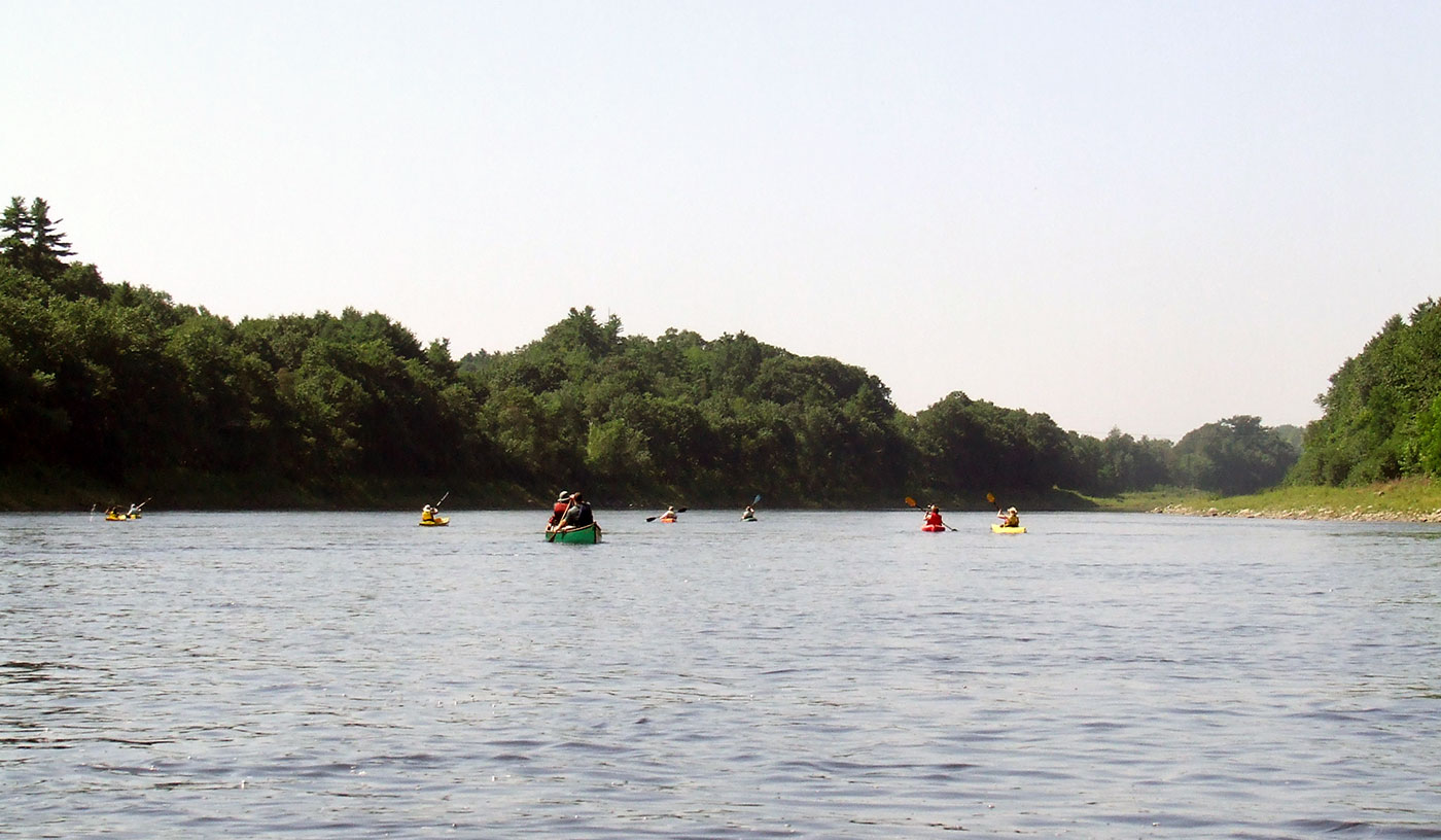 Paddling on Kennebec River