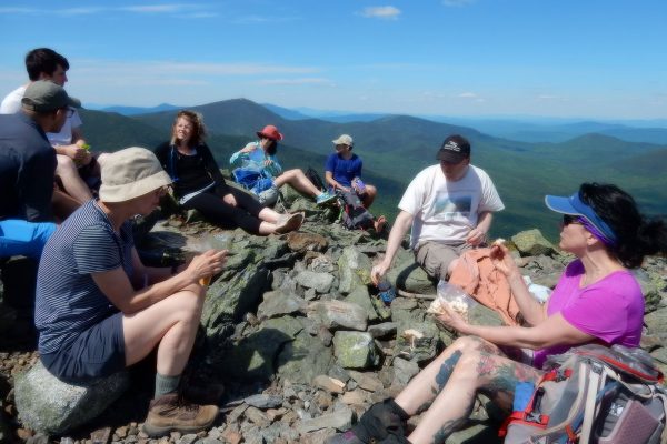 Hikers on Mt Abraham