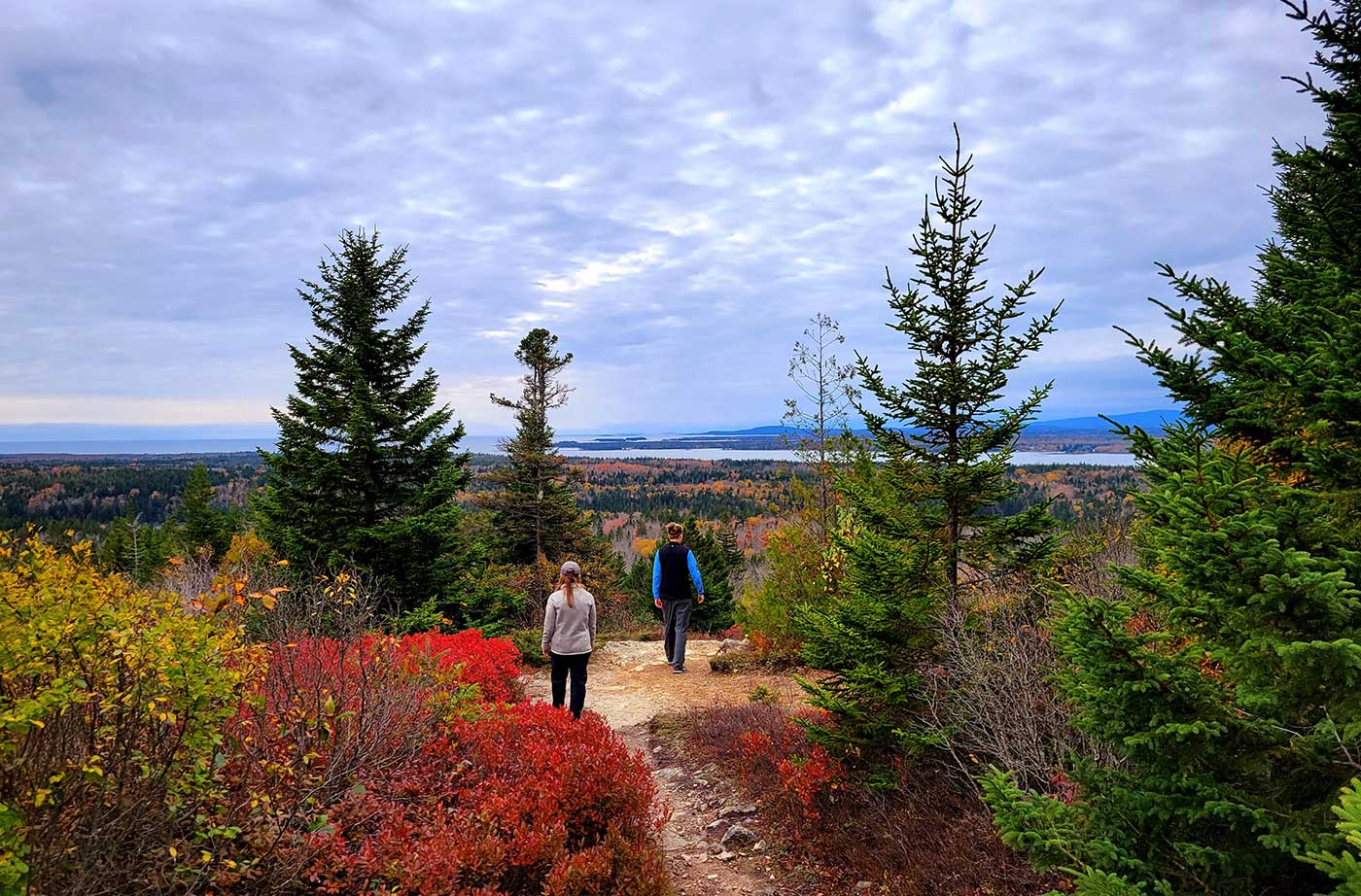 Hikers on Pigeon Hill by Stephanie Griffin