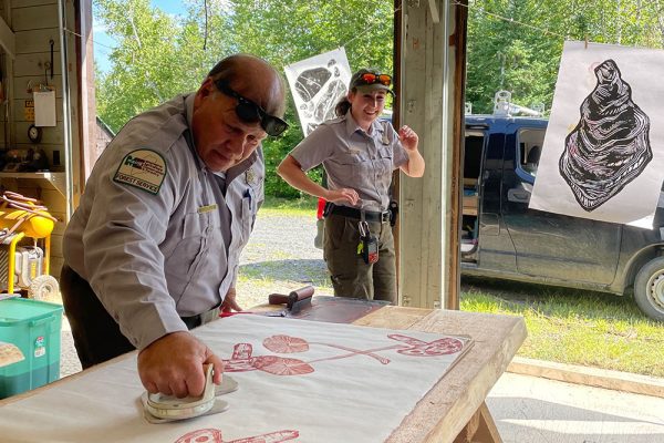 rangers at printing workshop