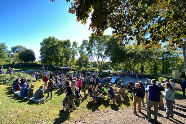 audience outside at Clean Water Champions event