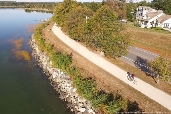 bicycling around Back Cove