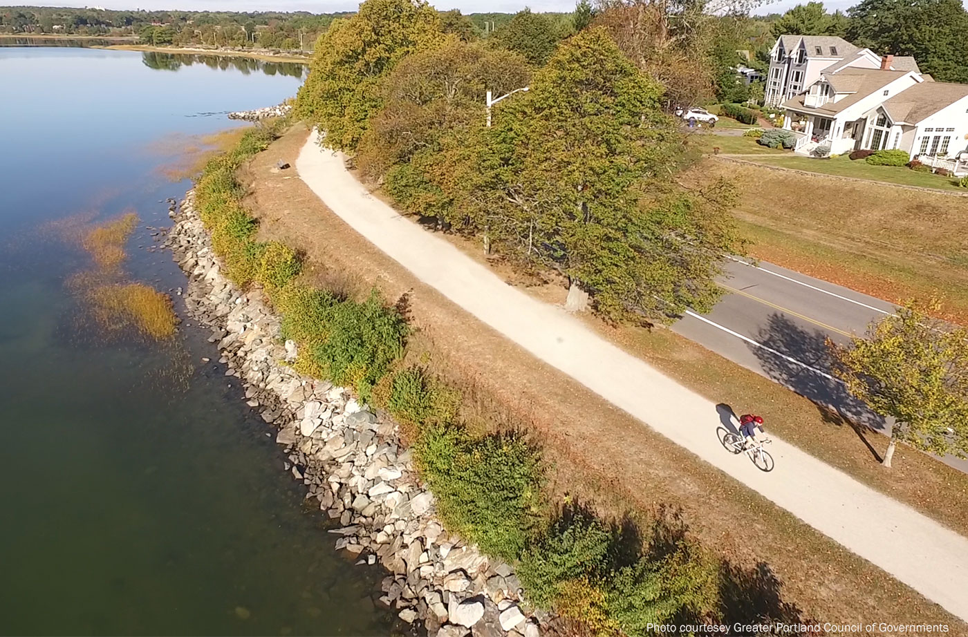 bicycling around Back Cove