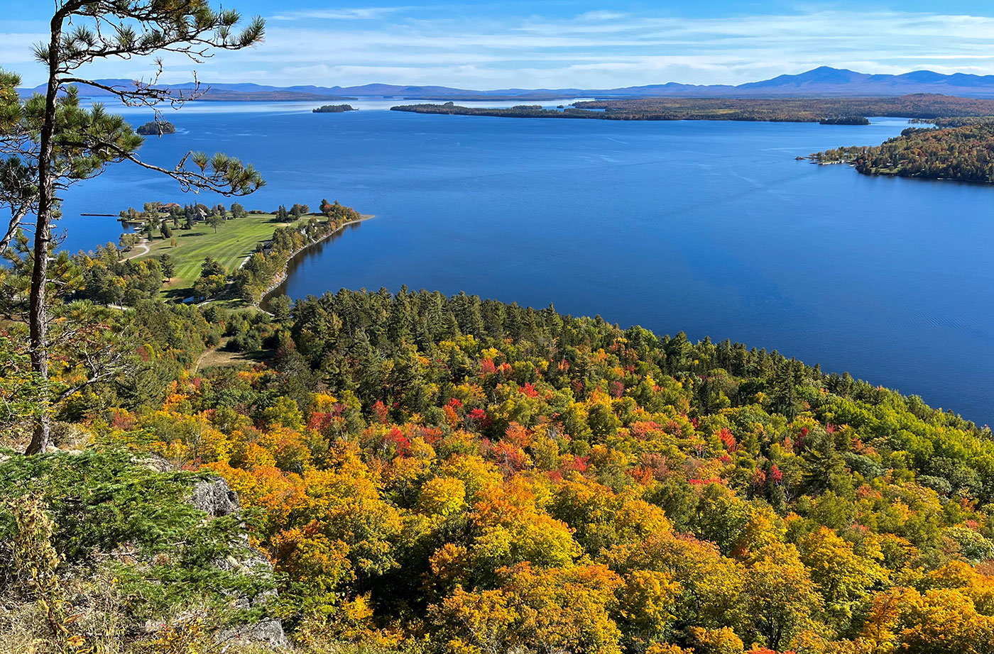 Moosehead Lake view from top of Kineo