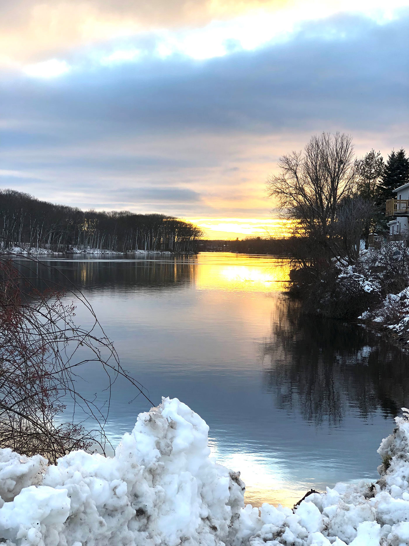 Kennebec River on winter solstice