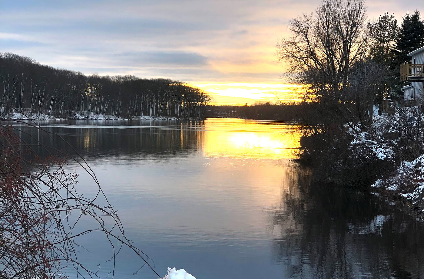 Kennebec River on winter solstice