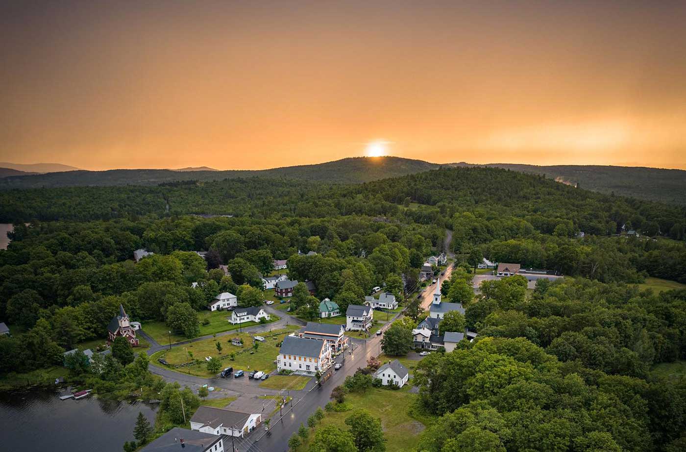 Aerial view of Monson Maine