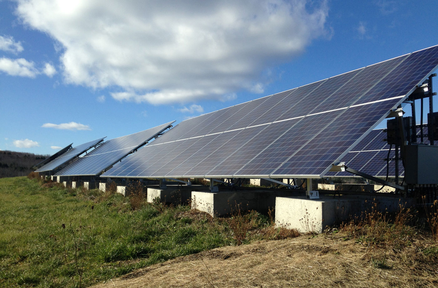 solar array on closed landfill