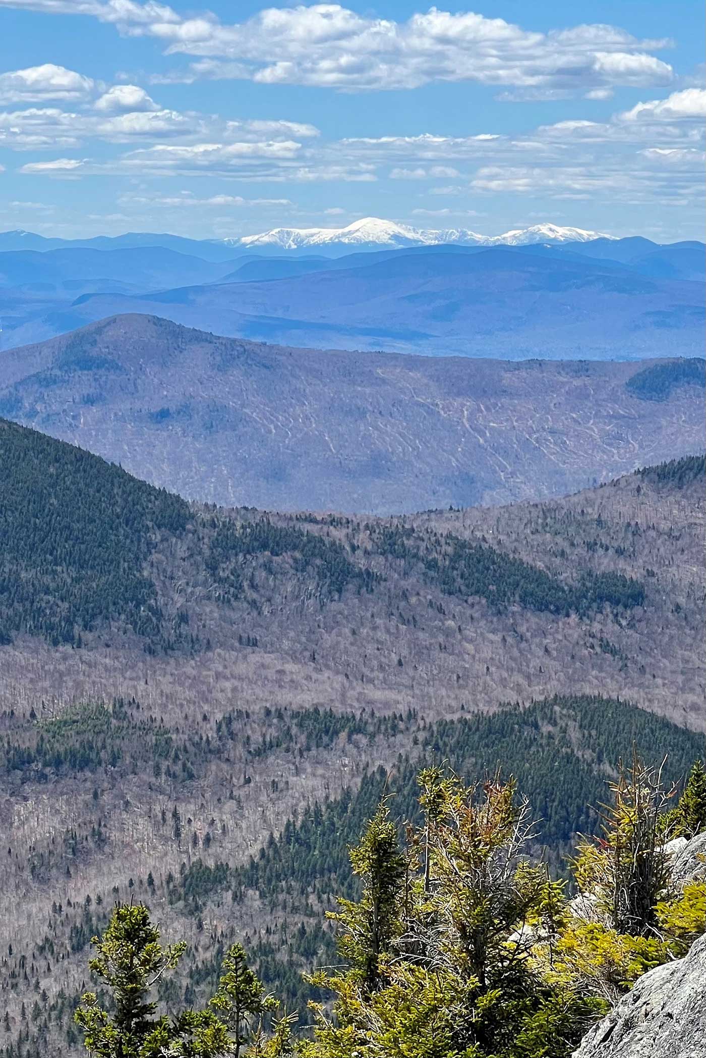 view of snow-covered mountains 