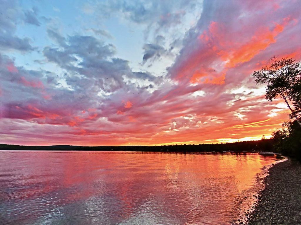 summer sunset over Madawaska Lake