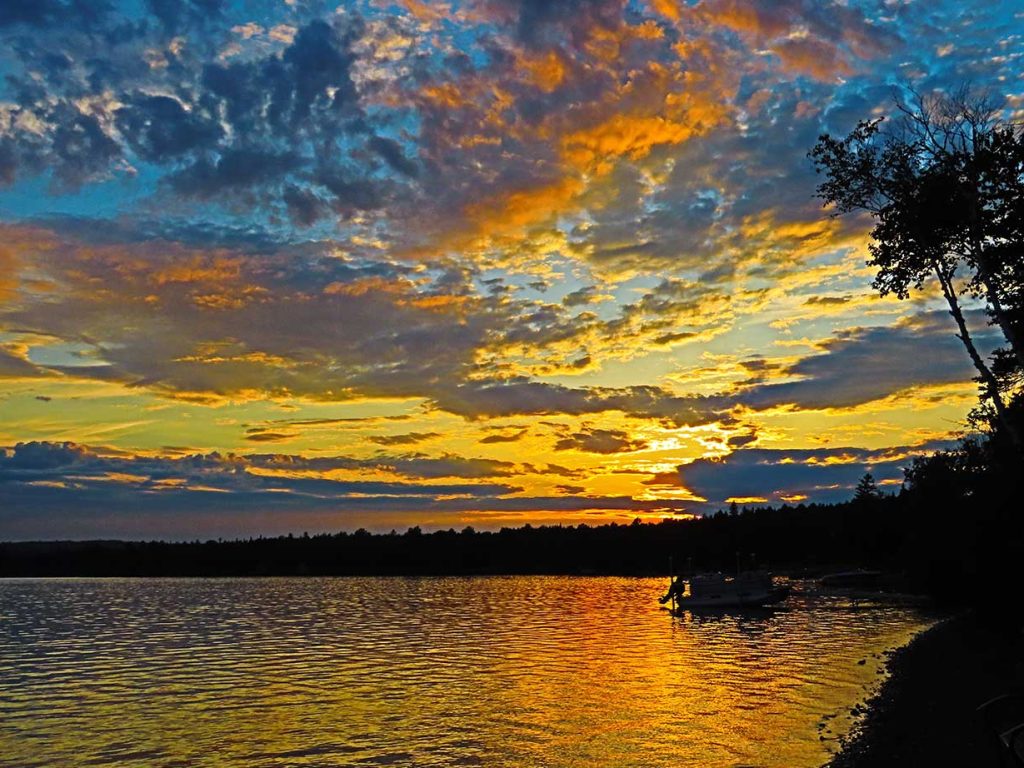 Summer sunset over Madawaska Lake