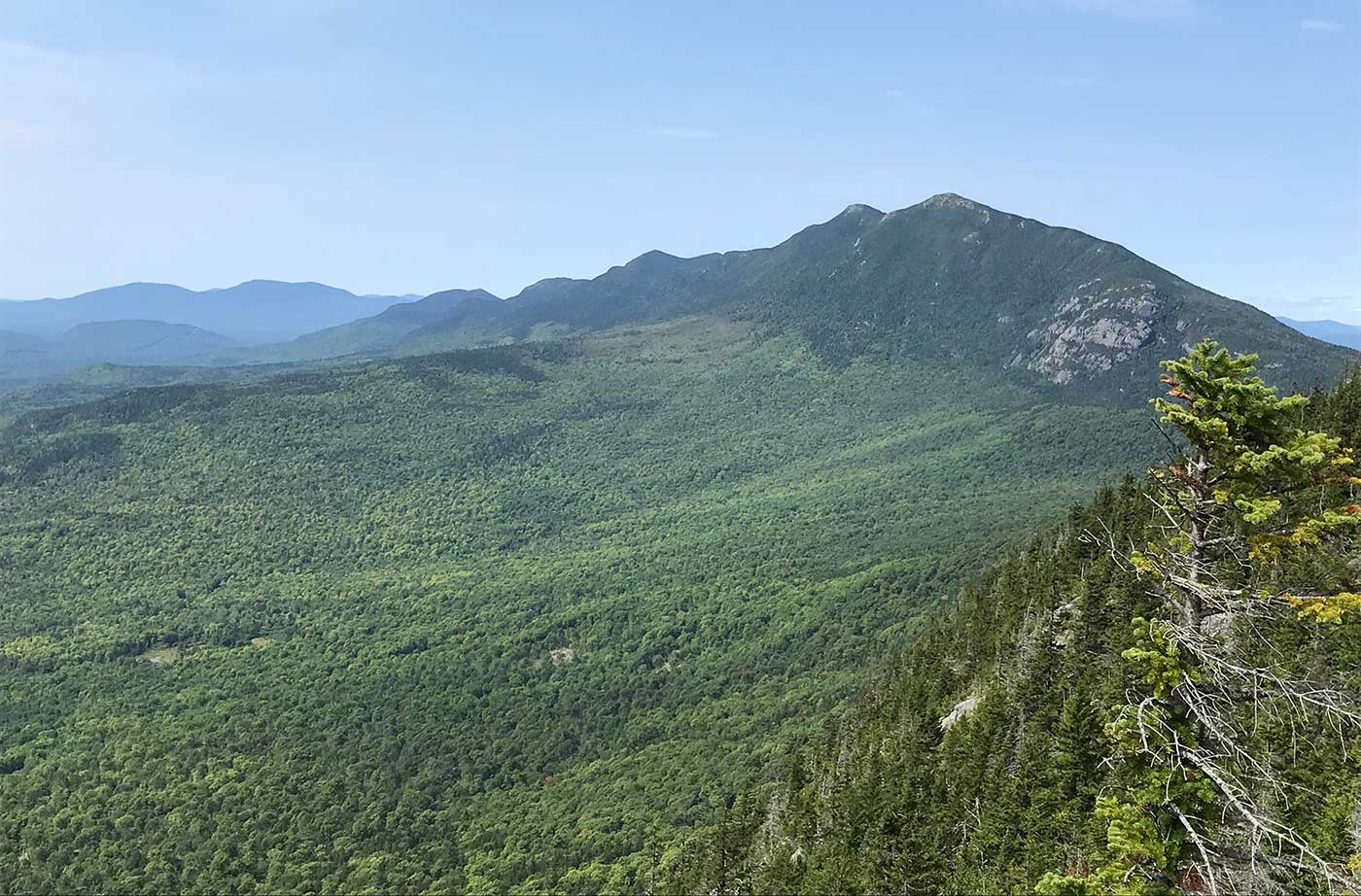 View of the profile of Bigelow Mountain