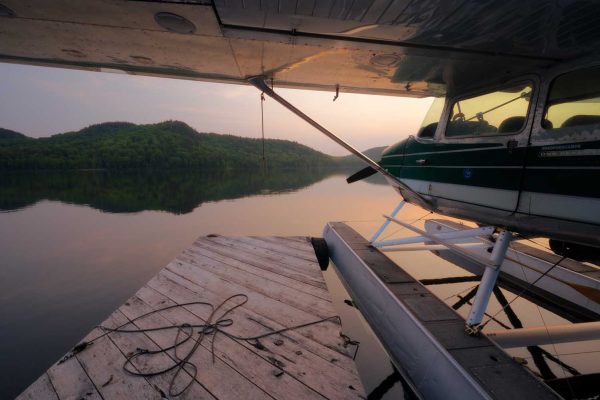 The Bradford Camps float plane and Munsungun Ridge