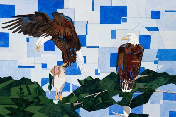 artwork of eagles and mallard by Diana McDowell