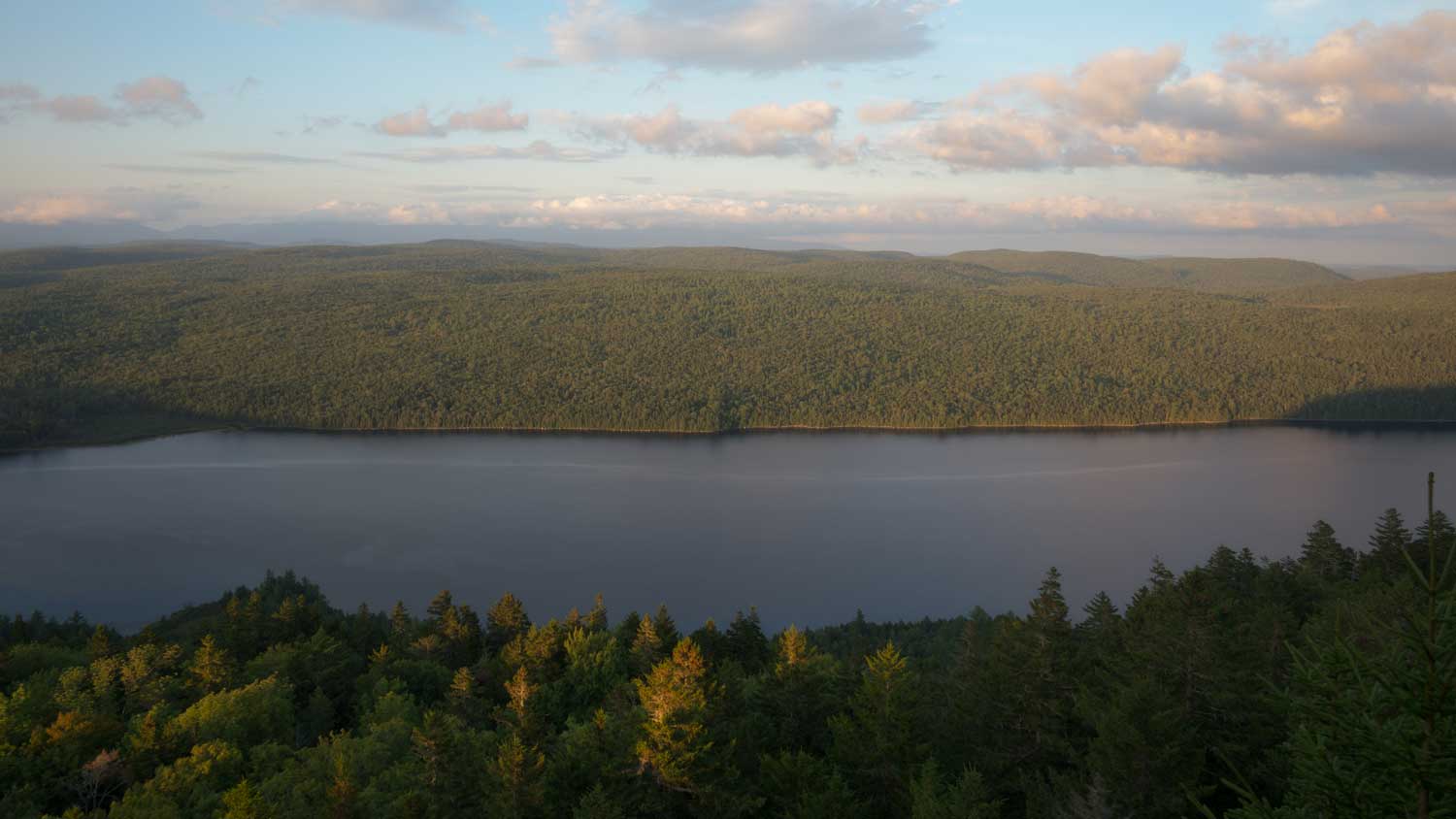 Nahmakanta Lake and Ecological Reserve as viewed from Nesuntabunt Mountain on the Appalachian Trail