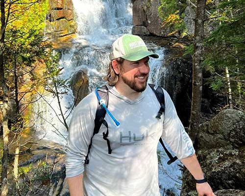 Man hiking outdoors 