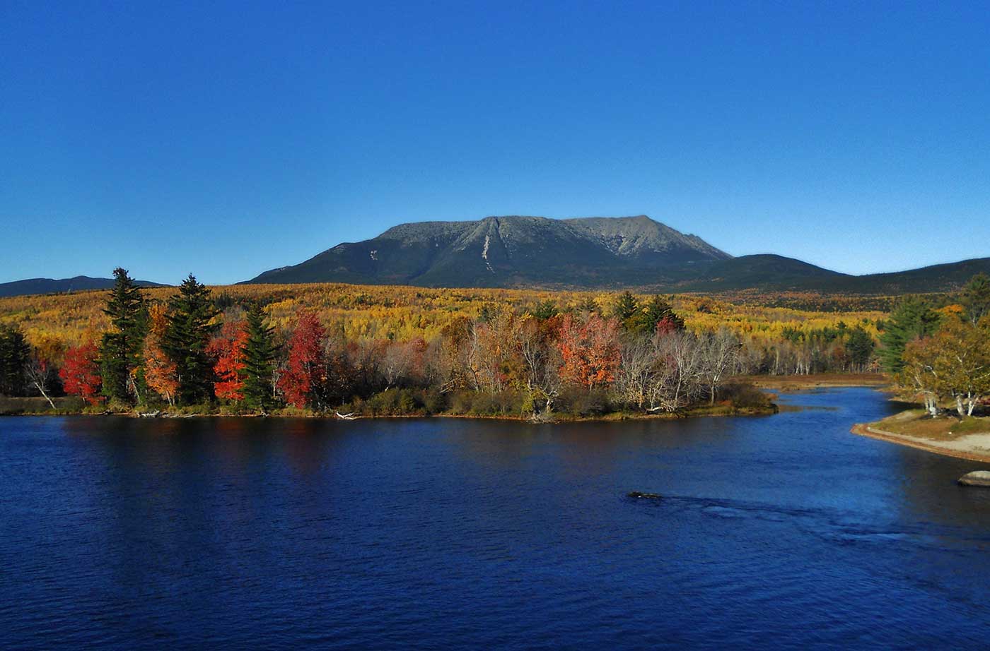 Katahdin as viewed from Abol Bridge