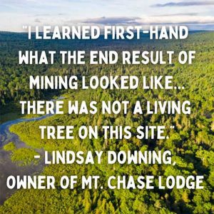 Quote from Lindsay Downing, owner of Mt Chase Lodge