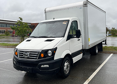 white box work truck