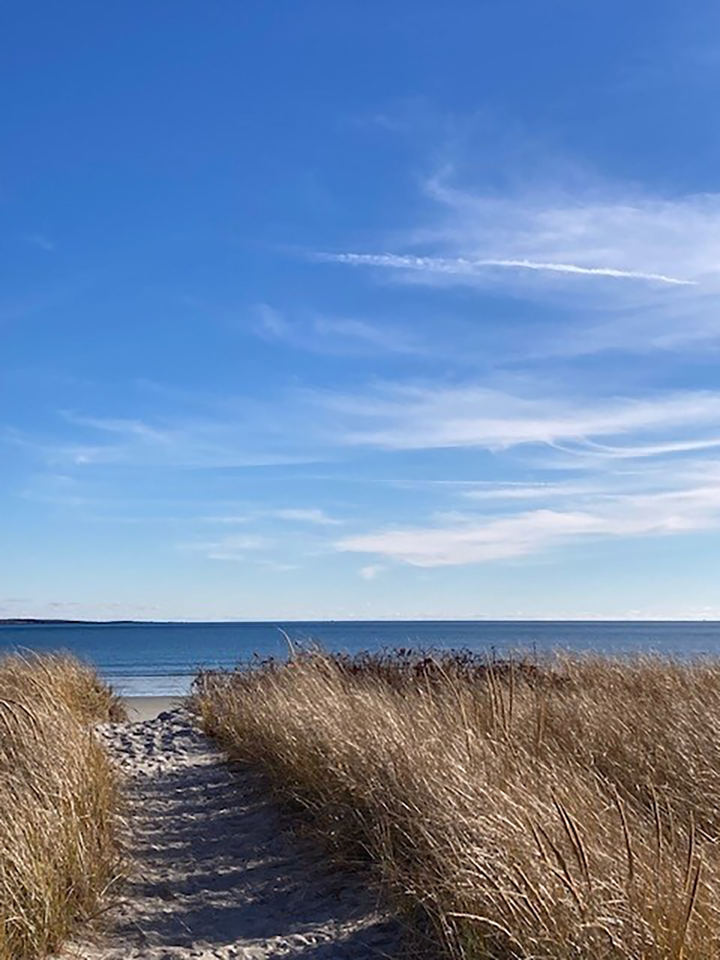 blue sky and ocean at beach