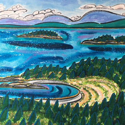 Purple-Hills-and-Cumulus-Clouds Eric Hopkins artwork